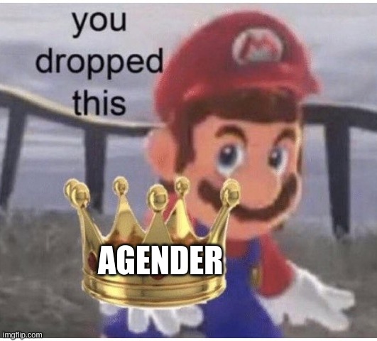 You Dropped This | AGENDER | image tagged in you dropped this | made w/ Imgflip meme maker