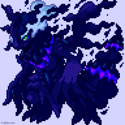 Shiny Darkrom [Darkrai Zekrom fusion] | image tagged in custom shiny | made w/ Imgflip meme maker