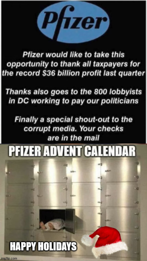 They couldn't have done it without democrats, rinos and the media... | HAPPY HOLIDAYS | image tagged in big pharma,celebration | made w/ Imgflip meme maker