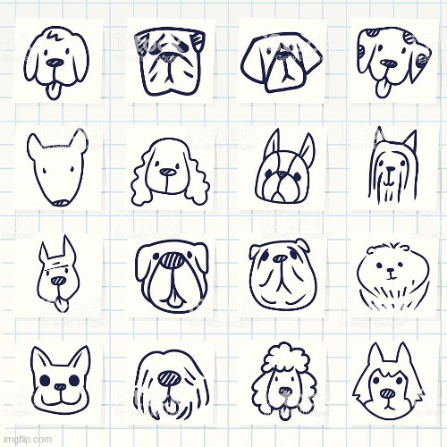 16 dog drawings (basic) | made w/ Imgflip meme maker