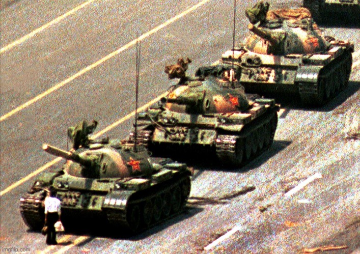 China tank man | image tagged in china tank man | made w/ Imgflip meme maker