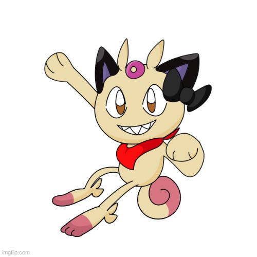Meet Hilga the shiny Meowth! | image tagged in pokemon oc,meowth,shiny meowth | made w/ Imgflip meme maker