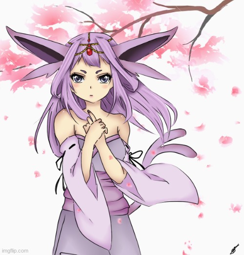 Espeon as a human | image tagged in espeon,humanized,pokemon | made w/ Imgflip meme maker