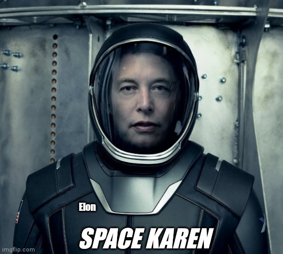 Space Karen | Elon; SPACE KAREN | image tagged in funny | made w/ Imgflip meme maker