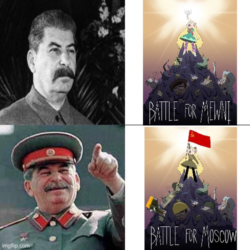 (((COMMUNISM INTENSIFIES))) | image tagged in drake joseph stalin,memes,svtfoe,communism,star vs the forces of evil,soviet union | made w/ Imgflip meme maker