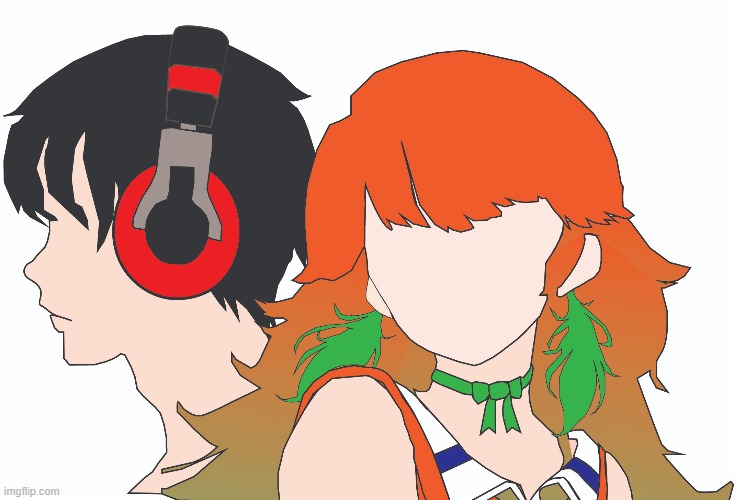 Me and Kiara's Album cover WIP Burning Bright FredXKiara | image tagged in drawing | made w/ Imgflip meme maker