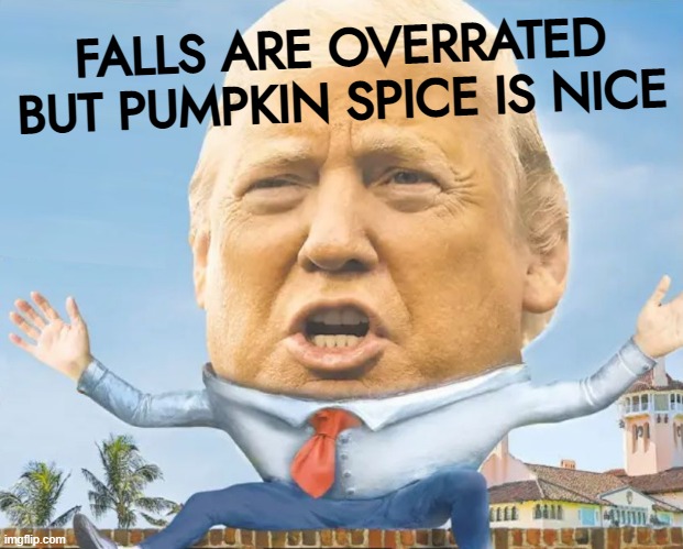 have a nice fall you pumpkin spiced douchebag... | FALLS ARE OVERRATED
BUT PUMPKIN SPICE IS NICE | image tagged in humpty dumpty,trumpty dumb ty,the fall guy,pumpkin spice,douchebag | made w/ Imgflip meme maker