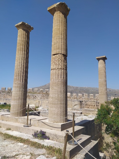 Photo I took last summer in the acropolis of Lindos on Rhodes, Greece | image tagged in greece | made w/ Imgflip meme maker