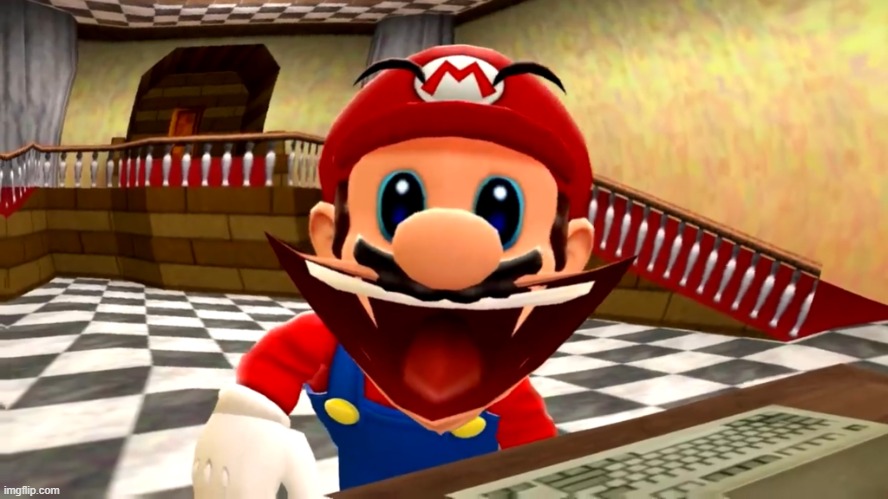 When Mario is very exited. | image tagged in exited mario | made w/ Imgflip meme maker
