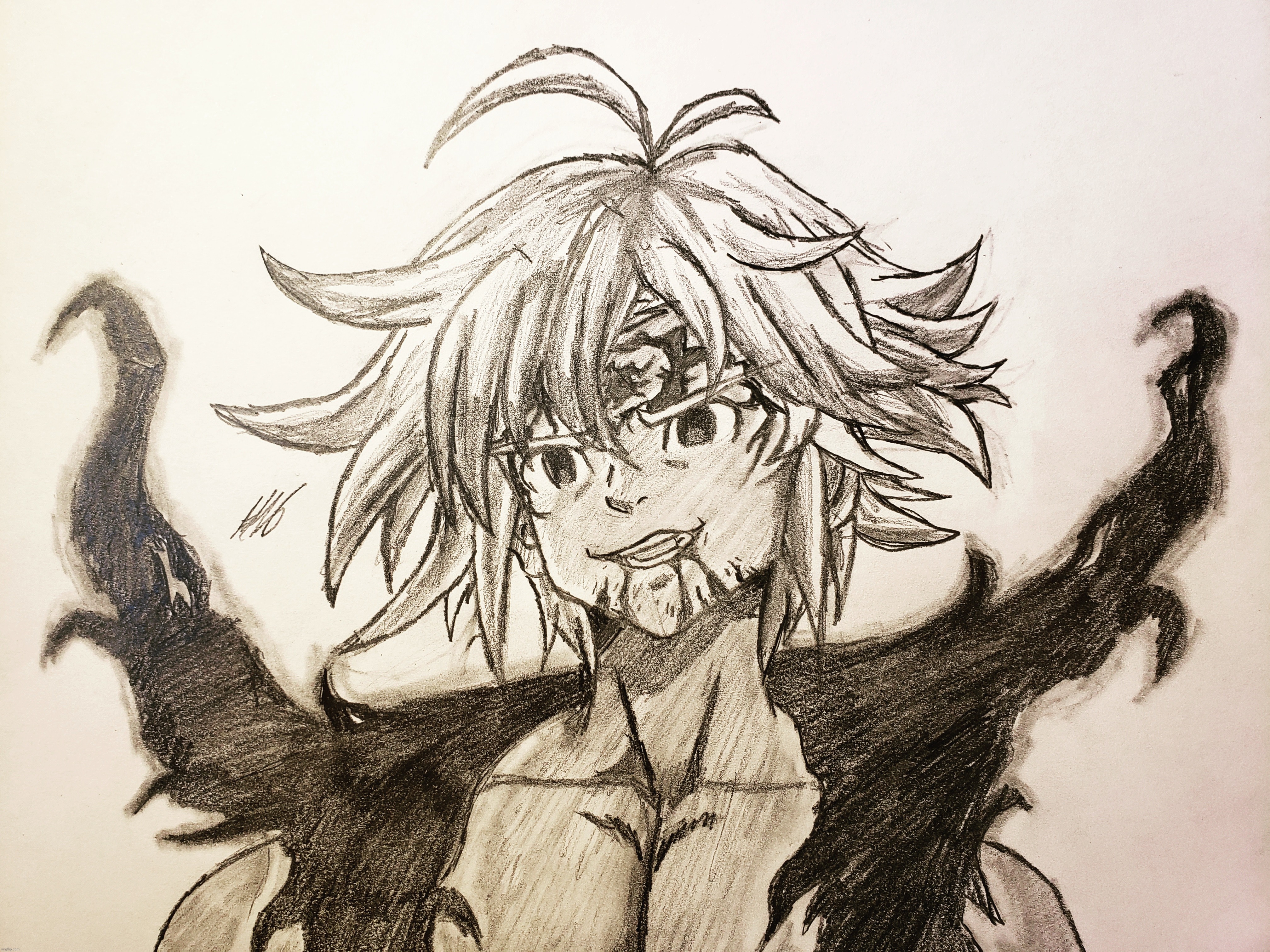 Meliodas (Assault Mode) | image tagged in seven deadly sins,drawing | made w/ Imgflip meme maker