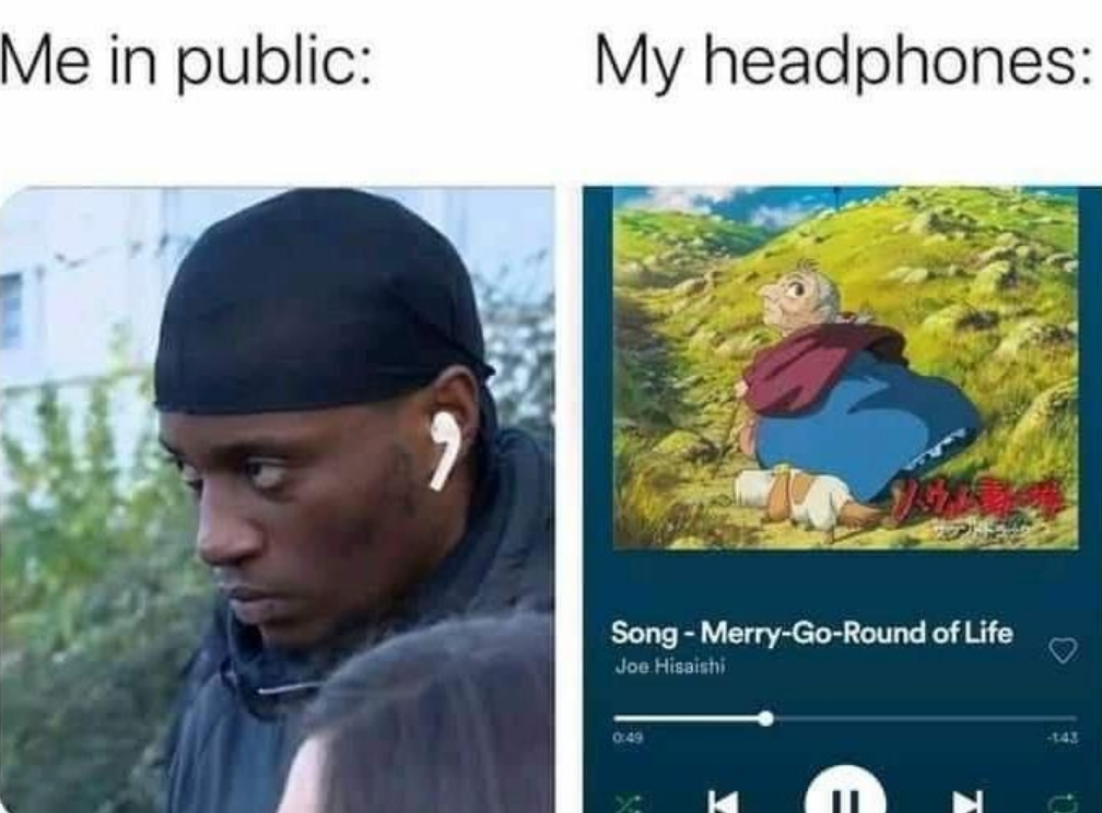 Me In Public My Headphones Meme Template