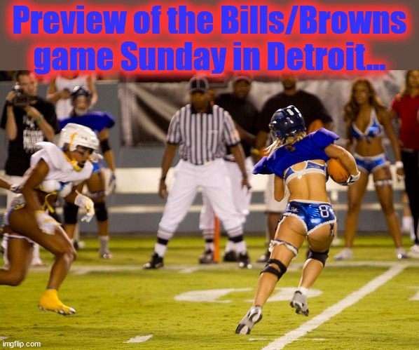 Bills/Browns | Preview of the Bills/Browns
game Sunday in Detroit... | image tagged in buffalo,cleveland,snow,bills,browns,nfl | made w/ Imgflip meme maker