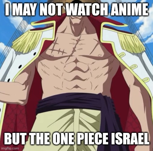 the one piece is real | I MAY NOT WATCH ANIME; BUT THE ONE PIECE ISRAEL | image tagged in the one piece is real | made w/ Imgflip meme maker
