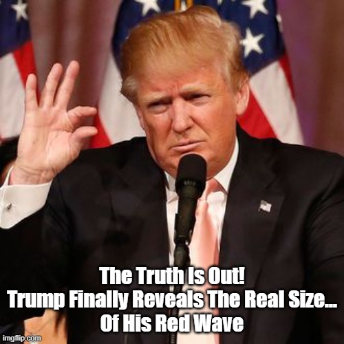 Trump Finally Reveals The Real Size - Imgflip