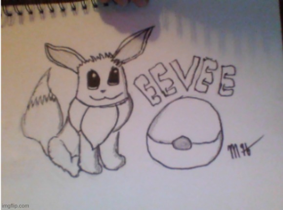 I just drew this! | image tagged in eevee,art | made w/ Imgflip meme maker