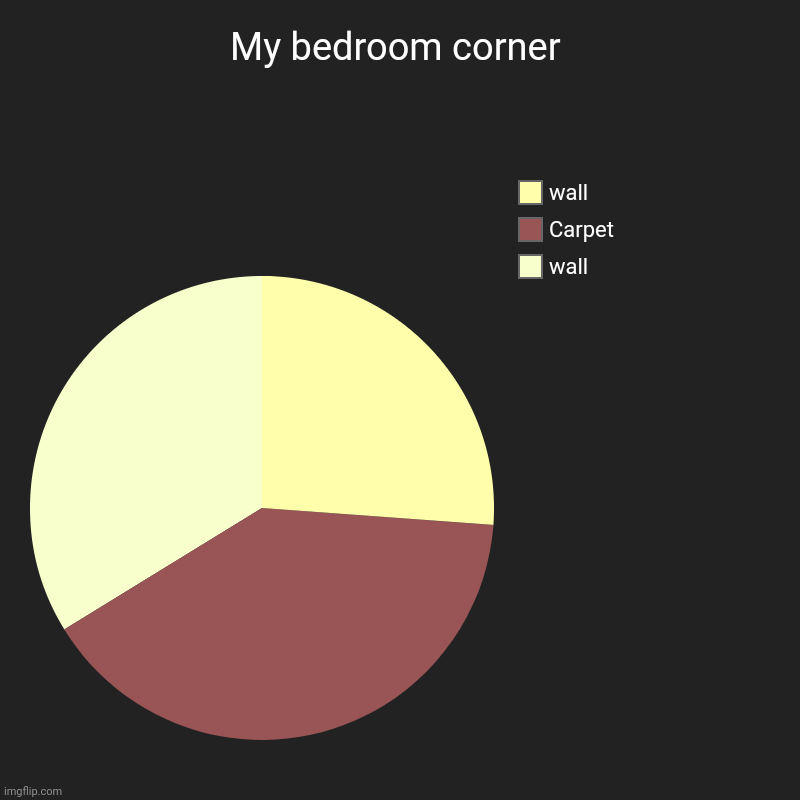 My bedroom corner | wall, Carpet, wall | made w/ Imgflip chart maker