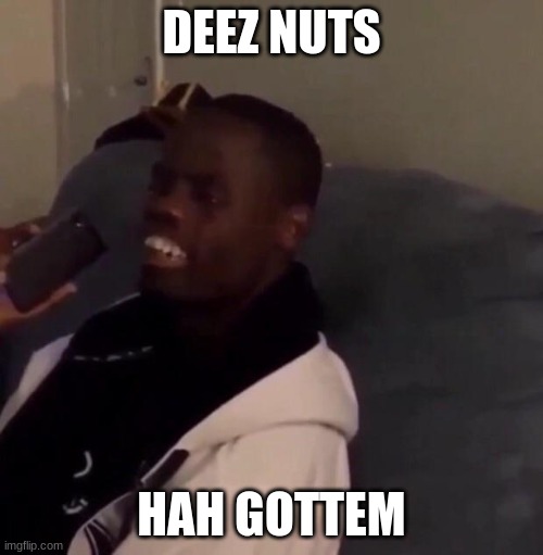 Deez Nutz | DEEZ NUTS; HAH GOTTEM | image tagged in deez nutz | made w/ Imgflip meme maker