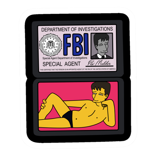 High Quality Mulder Badge Simpsons Transparent Background Blank Meme Template