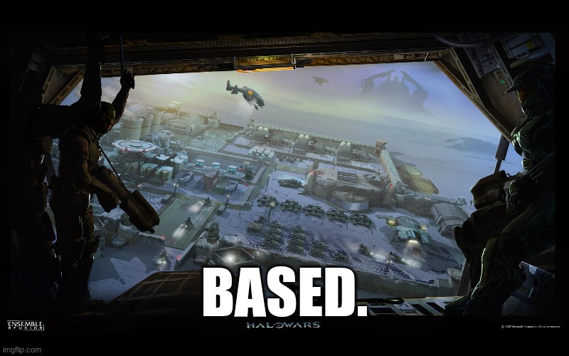 Based. | BASED. | image tagged in halo,videogames,military,based,marines,funny | made w/ Imgflip meme maker