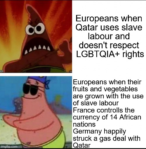 can't wait for a bunch of people to glue themselves to a Qatar stadium while holding a rainbow flag | image tagged in memes,unfunny | made w/ Imgflip meme maker