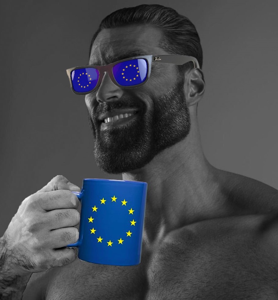 High Quality EU Gigachad Blank Meme Template