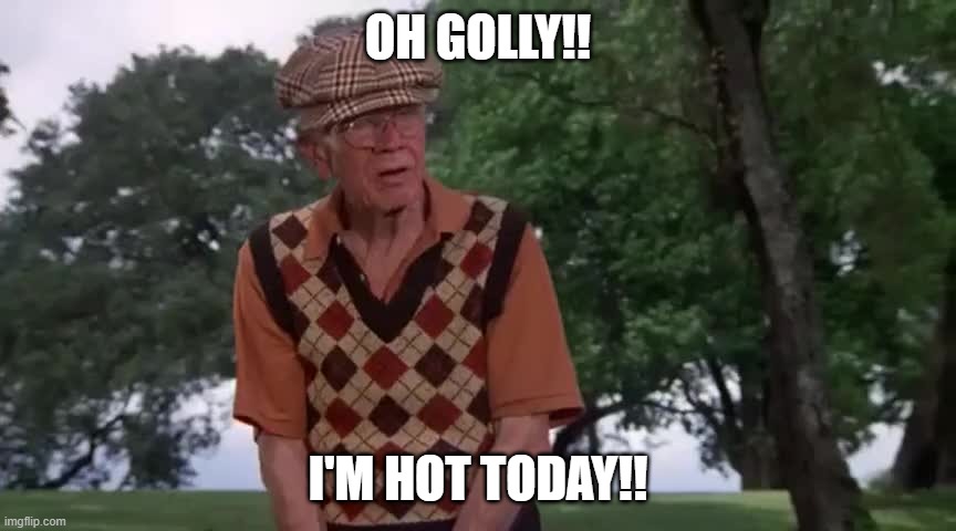 OH GOLLY!! I'M HOT TODAY!! | made w/ Imgflip meme maker