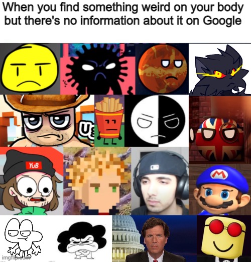 Live everyone reaction v2 | When you find something weird on your body but there's no information about it on Google | image tagged in live everyone reaction v2 | made w/ Imgflip meme maker