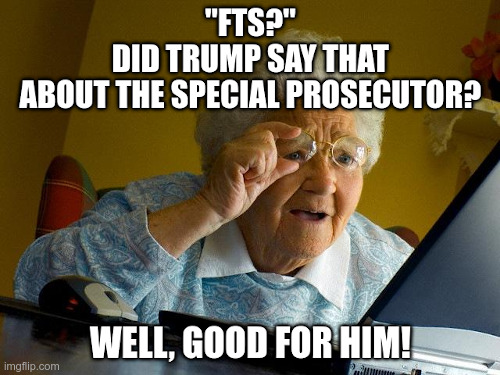 Grandma Reacts to the Appointment of a Special Prosecutor | image tagged in donald trump,democrats,merrick garland,witch hunt,grandma,here we go again | made w/ Imgflip meme maker
