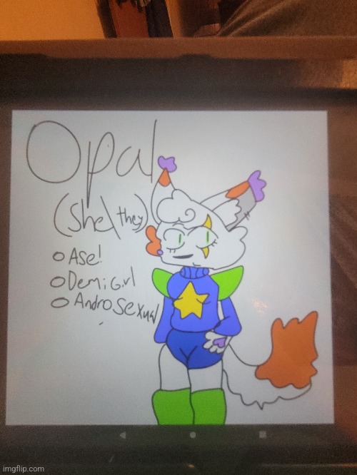 Here's Opal's redesign | image tagged in fnaf security breach,ocs | made w/ Imgflip meme maker