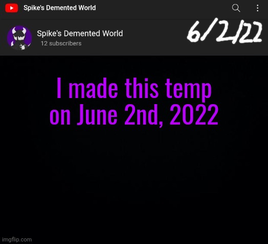Spike Announcement Template | I made this temp on June 2nd, 2022 | image tagged in spike announcement template | made w/ Imgflip meme maker