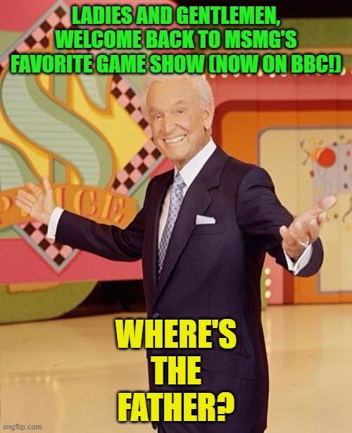 Featuring 108 year old host Bark Bober and including furries and a zey/zem | LADIES AND GENTLEMEN, WELCOME BACK TO MSMG'S FAVORITE GAME SHOW (NOW ON BBC!); WHERE'S
THE
FATHER? | image tagged in game show | made w/ Imgflip meme maker