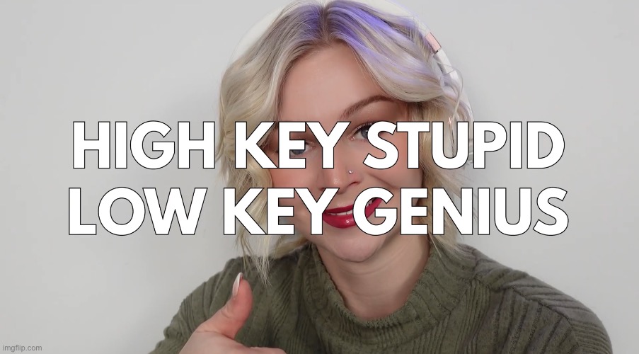 Kallmekris High Key Stupid Low Key Genius | image tagged in kallmekris high key stupid low key genius | made w/ Imgflip meme maker
