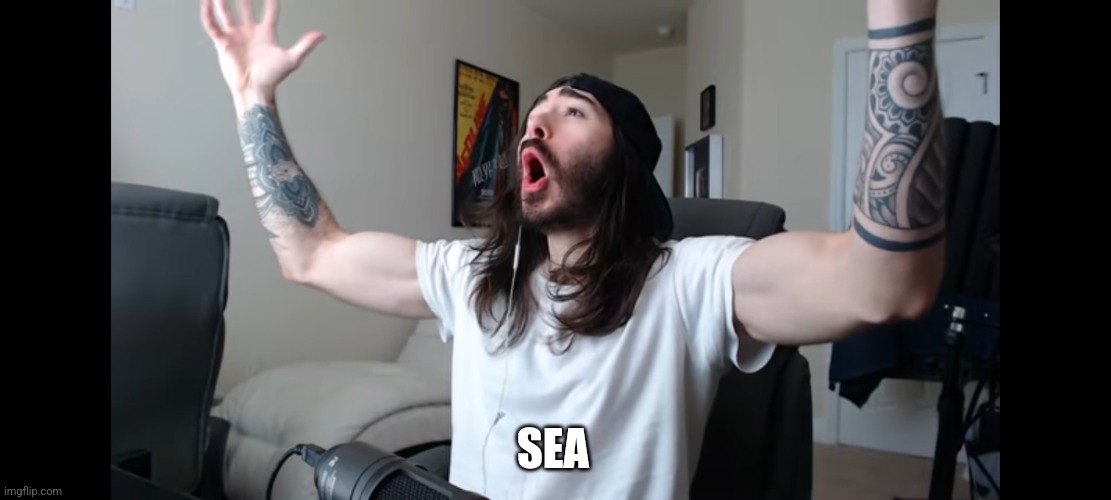 Moist critikal screaming | SEA | image tagged in moist critikal screaming | made w/ Imgflip meme maker