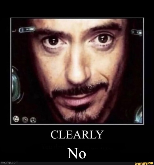 Clearly (You Don’t Own An Air Fryer) | No | image tagged in clearly you don t own an air fryer | made w/ Imgflip meme maker