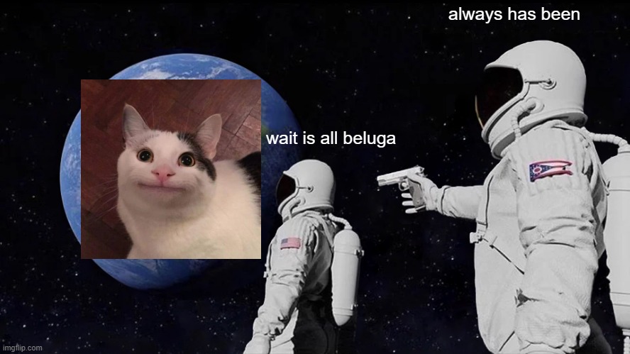 Always Has Been Meme | always has been; wait is all beluga | image tagged in memes,always has been | made w/ Imgflip meme maker