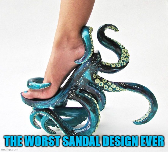 THE WORST SANDAL DESIGN EVER | image tagged in you had one job | made w/ Imgflip meme maker