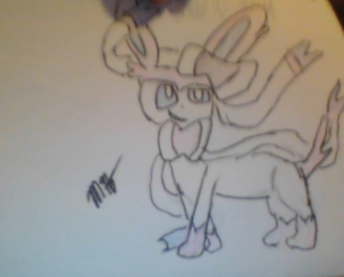 High Quality sylceon drawn by mewvee Blank Meme Template