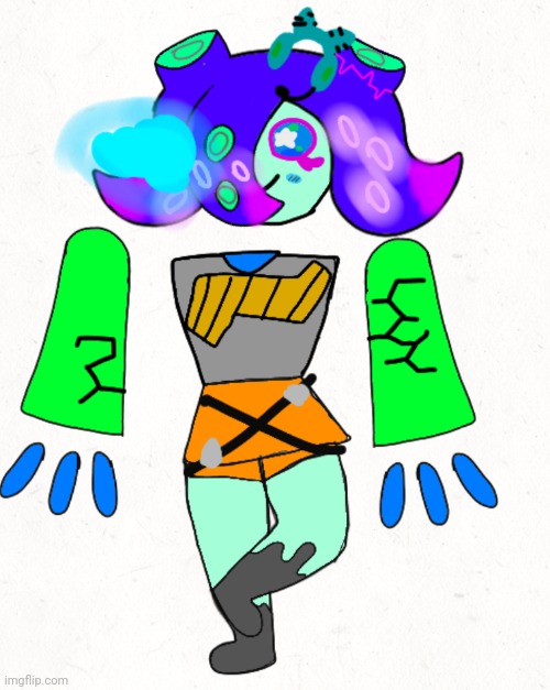 I drew an splatoon art oc ( mine ) | image tagged in galaxopod,splatoon | made w/ Imgflip meme maker