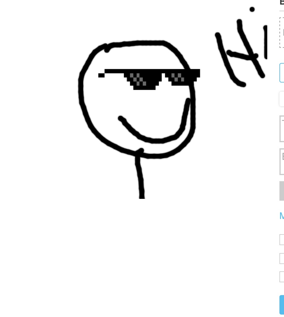 High Quality The cool guy Blank Meme Template