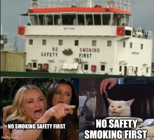 I’m going on the Disney cruise | NO SAFETY SMOKING FIRST; NO SMOKING SAFETY FIRST | made w/ Imgflip meme maker
