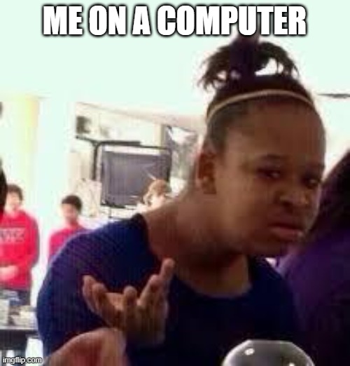 Bruh | ME ON A COMPUTER | image tagged in bruh | made w/ Imgflip meme maker