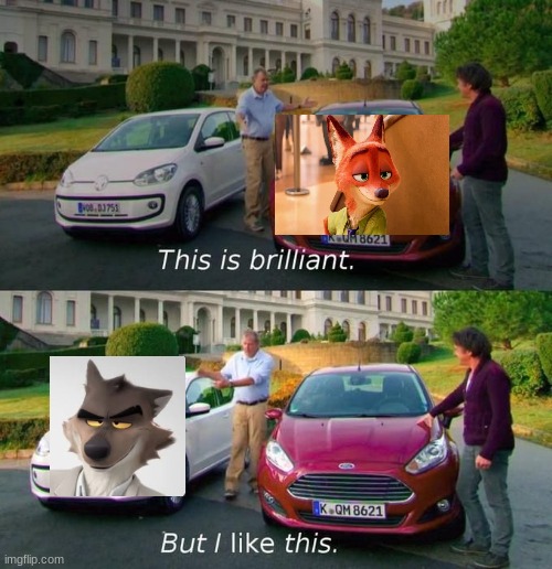 I prefer Mr. Wolf over Nick Wilde xD | image tagged in this is brilliant but i like this,furry,the furry fandom,zootopia,the bad guys | made w/ Imgflip meme maker