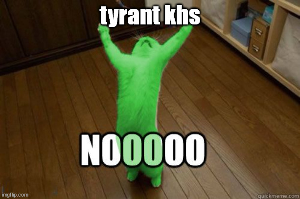 RayCat Noooooo | tyrant khs | image tagged in raycat noooooo | made w/ Imgflip meme maker