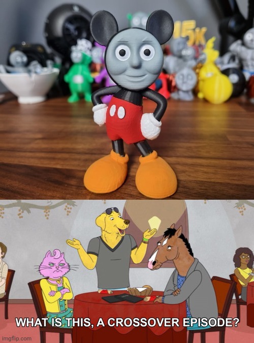 Thomas the Mickey Mouse | image tagged in what is this a crossover episode,cursed image,cursed,thomas,mickey mouse,memes | made w/ Imgflip meme maker