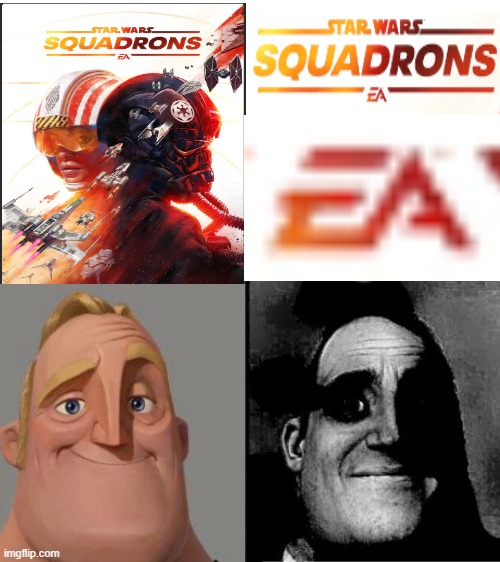 EA = this game is pay to win now. | image tagged in traumatized mr incredible,joke | made w/ Imgflip meme maker