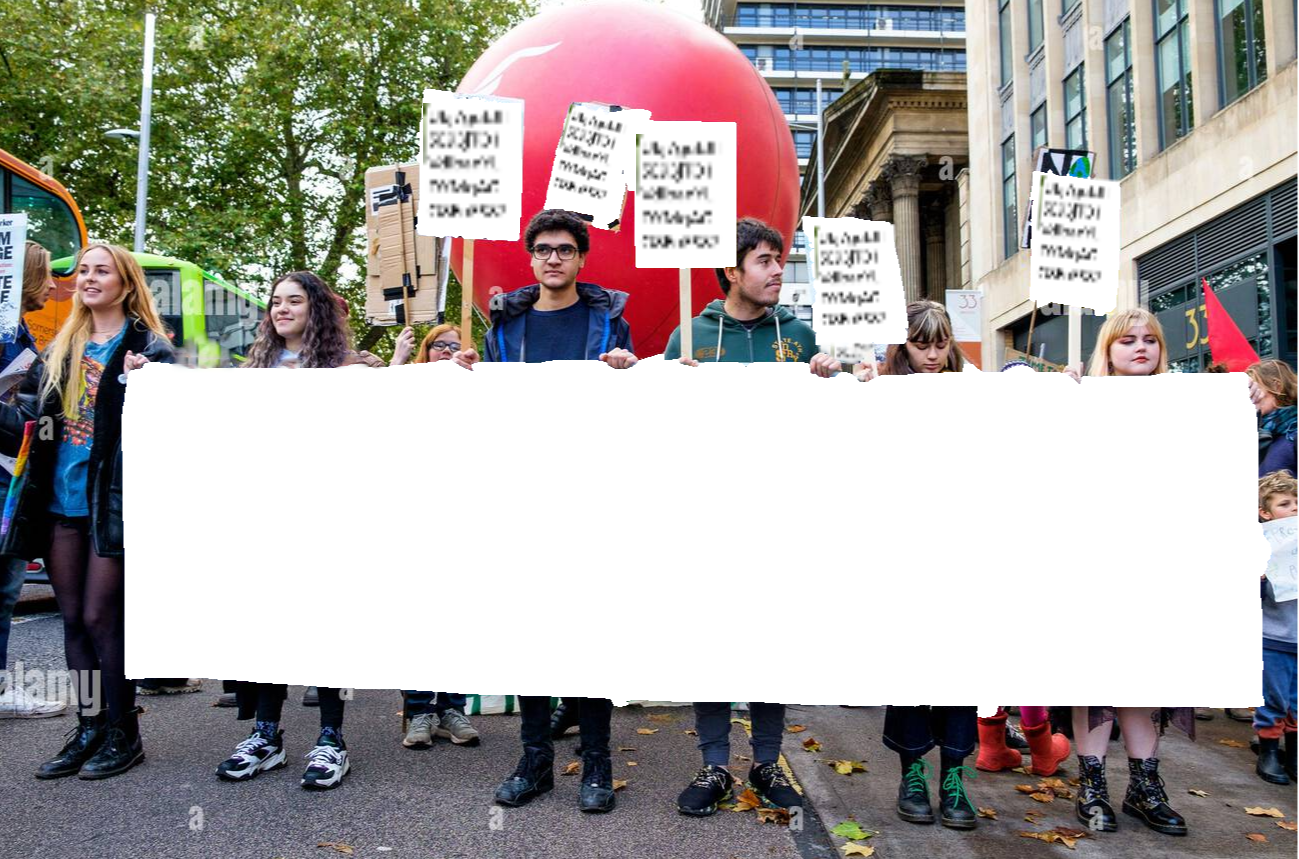 Wide, Blank, Protest Banner Blank Meme Template