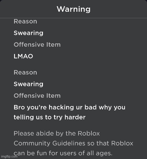 roblox moderation be like 4 - Imgflip