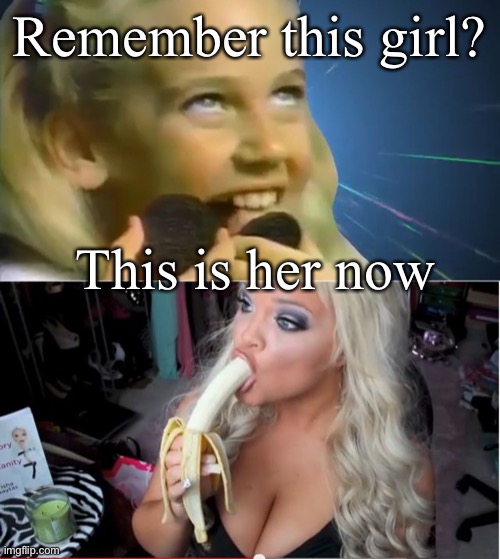 Remember her? | Remember this girl? This is her now | image tagged in oreo girl,dumb blonde | made w/ Imgflip meme maker