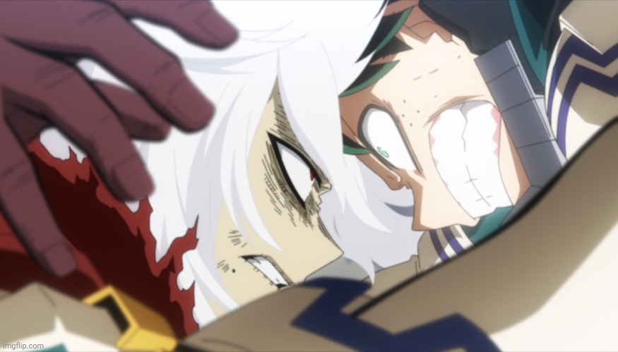 Deku vs shigaraki | image tagged in deku vs shigaraki | made w/ Imgflip meme maker