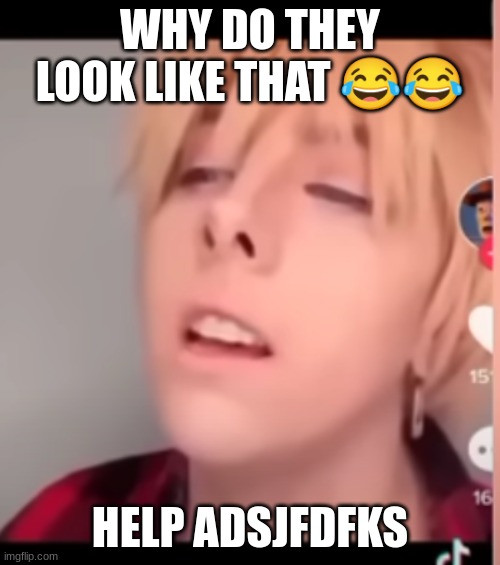 ASJDKDS WHY | WHY DO THEY LOOK LIKE THAT 😂😂; HELP ADSJFDFKS | image tagged in funny | made w/ Imgflip meme maker